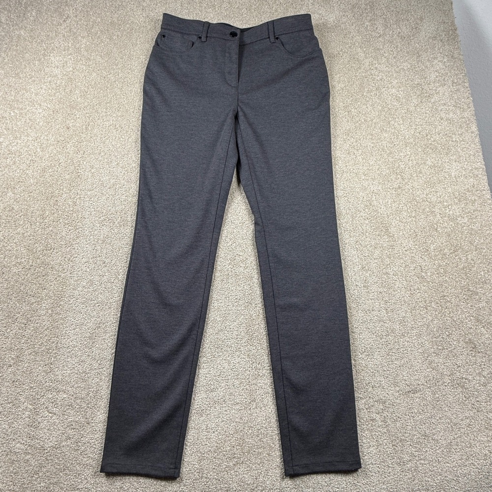 Chico's Women 00 Gray Peyton Slim Leg Pants Women So Slimming Graphite Heather